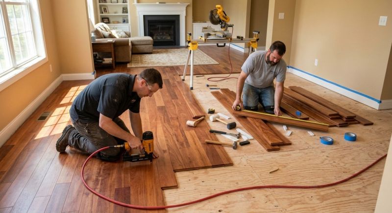 Cherry Floor Installation in Columbus, OH