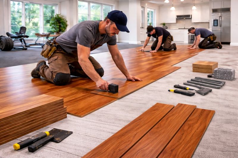 Cherry Floor Installation in Sunbury, OH