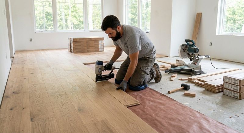 Oak Floor Installation in Galena, OH