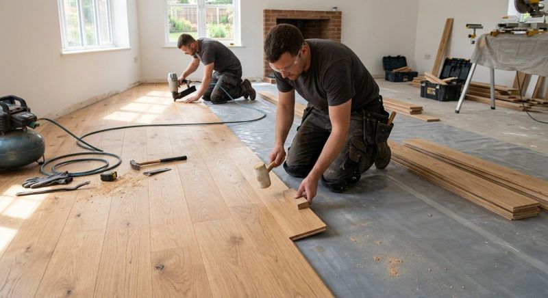 Oak Floor Installation in Sunbury, OH