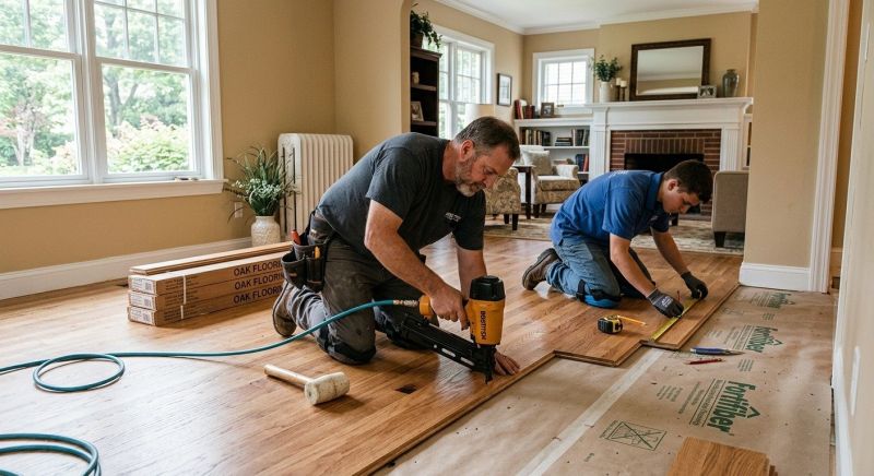 Oak Floor Installation in Ostrander, OH