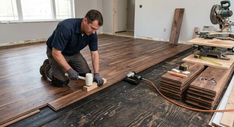 Walnut Flooring Installation in Sunbury, OH