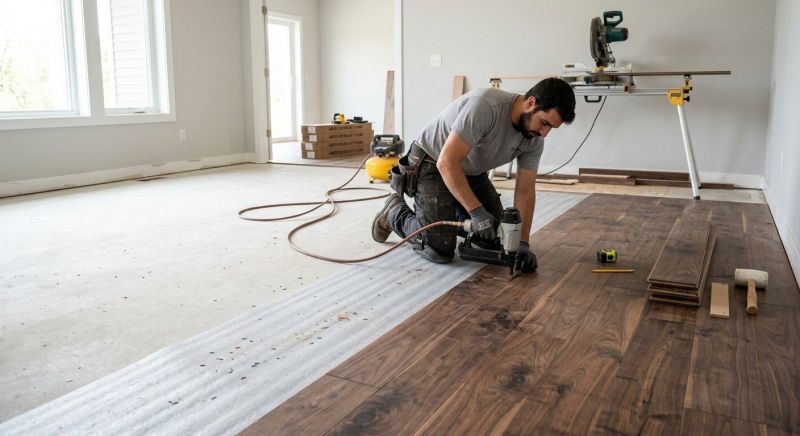 Walnut Flooring Installation in Sunbury, OH