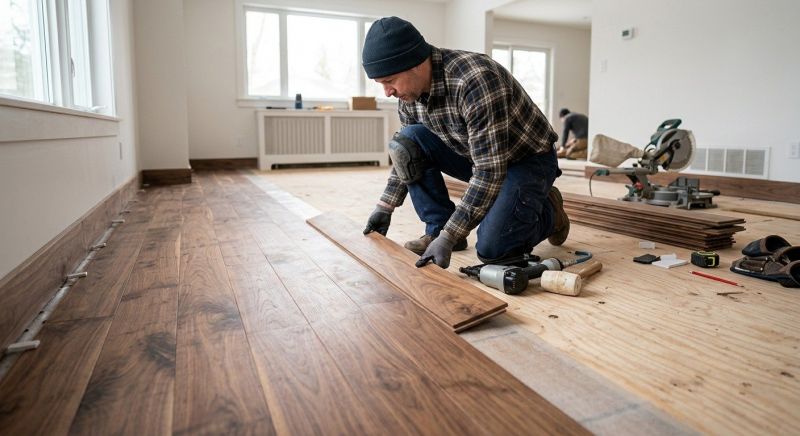 Walnut Flooring Installation in Sunbury, OH