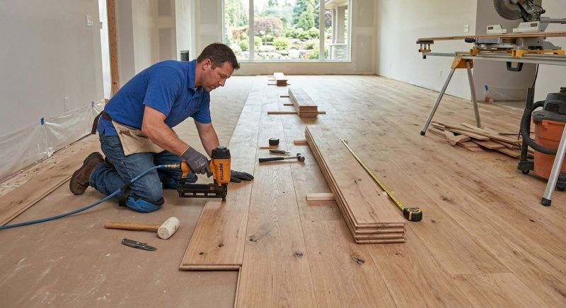 Wide Plank Floor Installation in Sunbury, OH