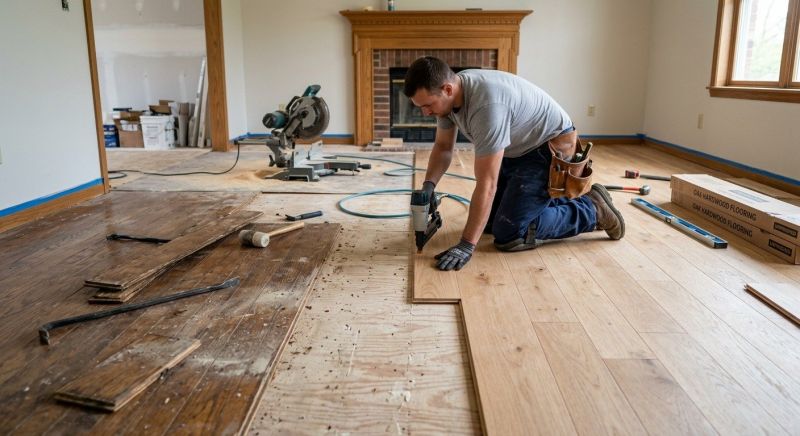 Wood Floor Replacement in Delaware County, OH